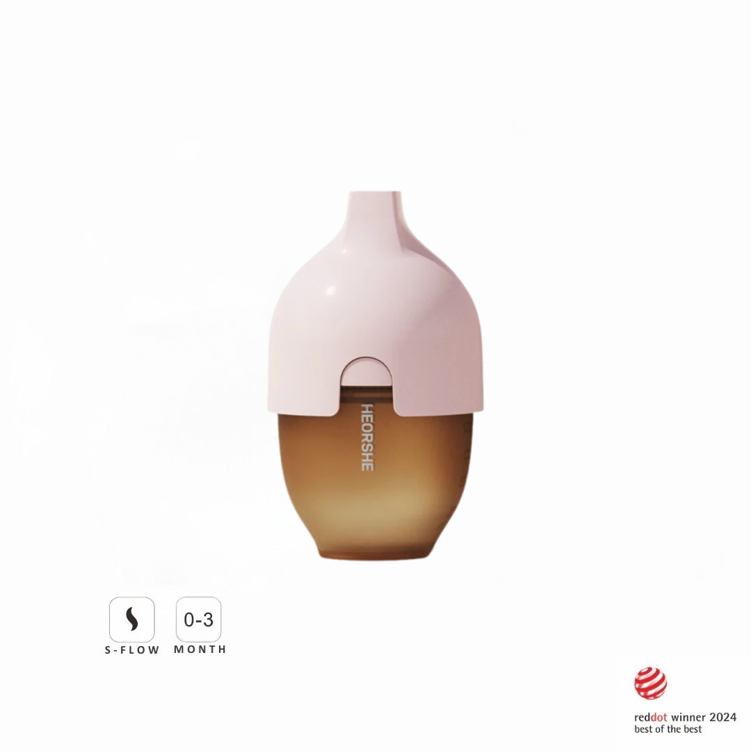 Biberon à col ultra large 160 ml (rose)