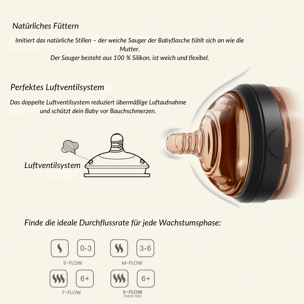 Biberon à col ultra large 240 ml (noir)