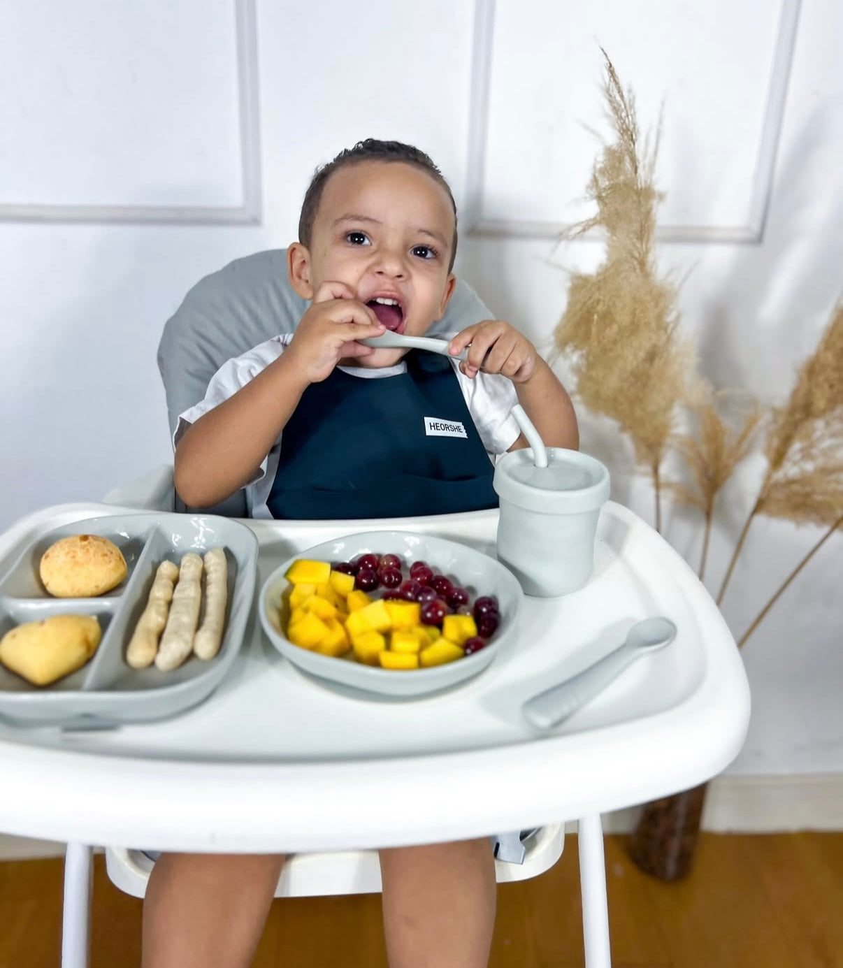 Baby-Fütterlöffel-Set (Weiß)