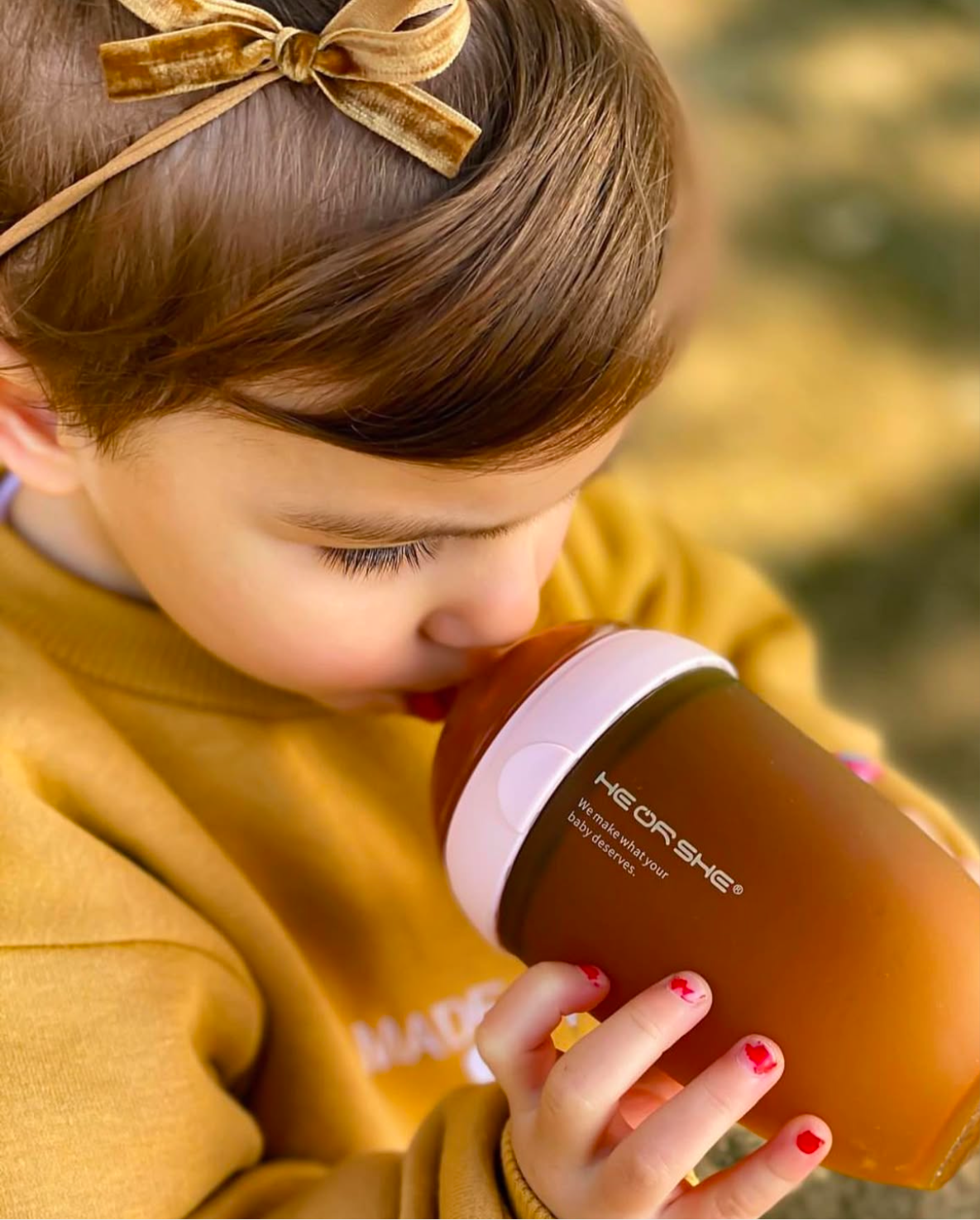 Biberon à col ultra large 240 ml (rose)