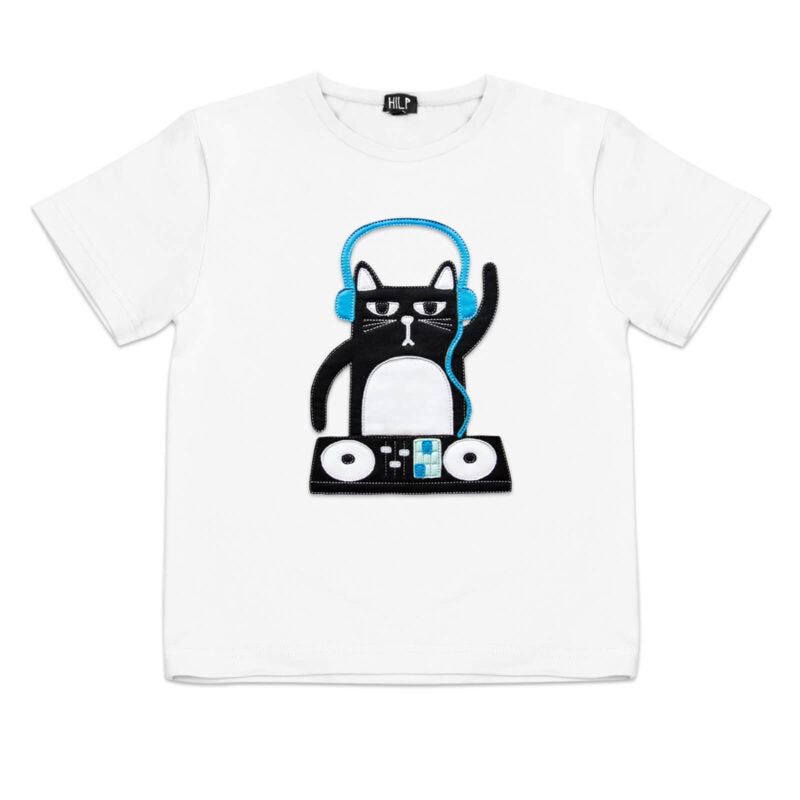 Kids DJ Cat T-Shirt
