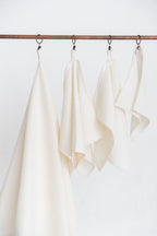 Organic Waffle Cotton Towel - Cream