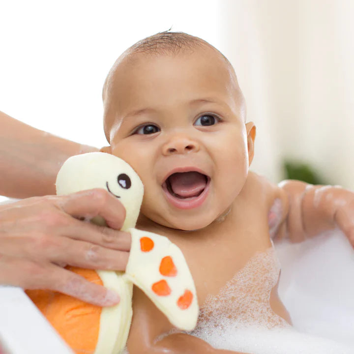 Éponge de bain Tortue SoapSox – compagnon de toilette doux avec compartiment à savon | 0 ans et plus