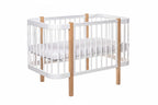 Baby Crib ELIN with Mattress - Natural/White
