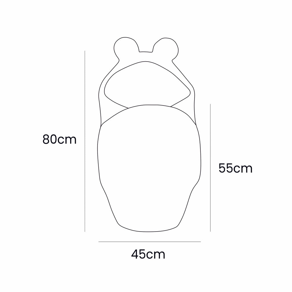 Baby Swaddle with Bear Ears – Bearly Cream