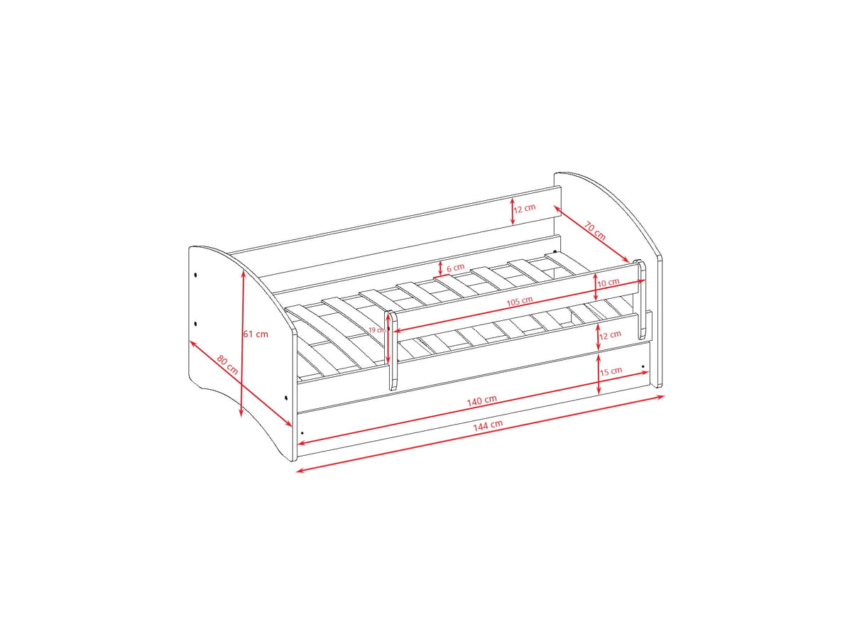 Babydreams Kinderbett – ohne Muster