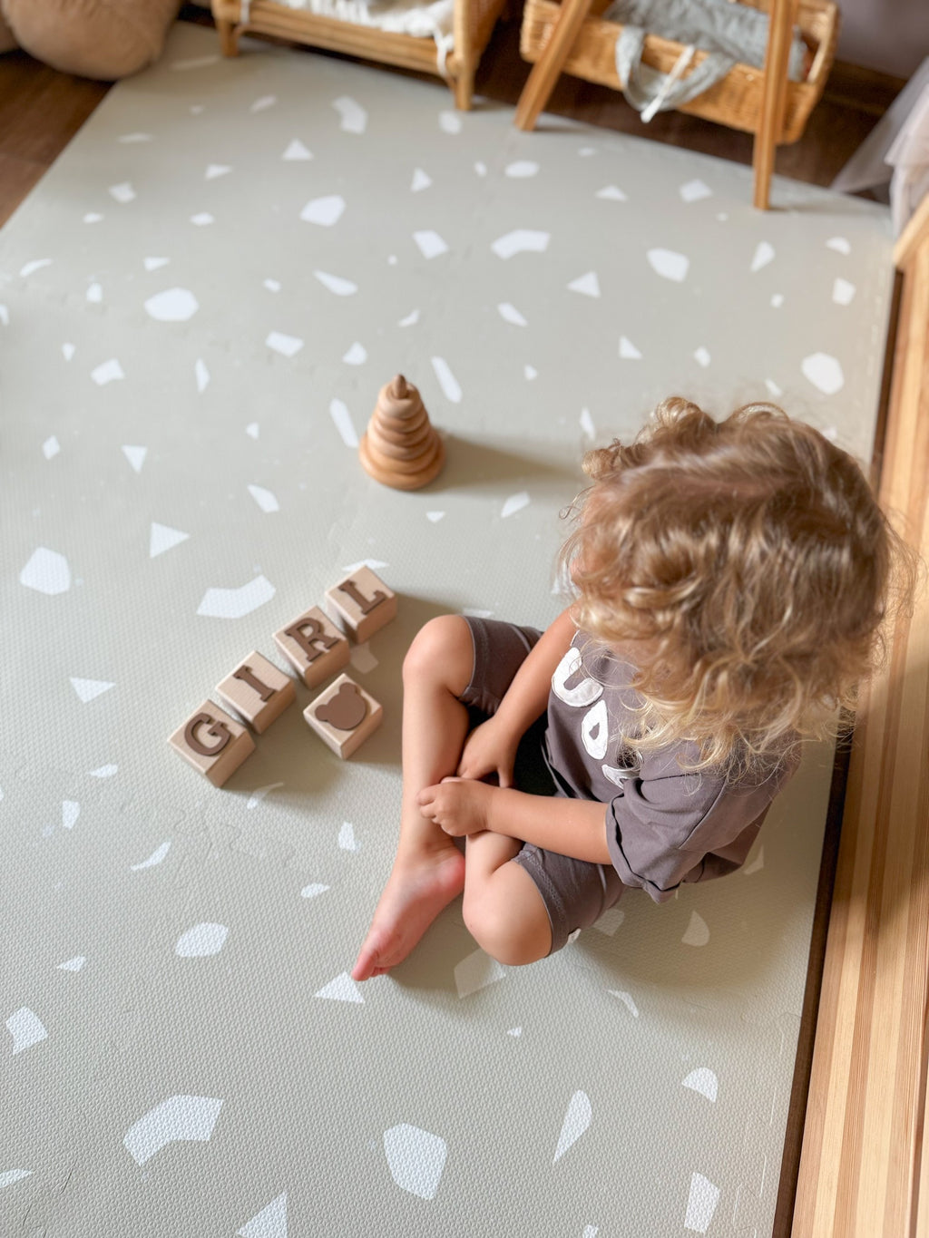 Foam Puzzle Playmat - Terrazzo Dove