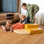 Soft Play 5 Foam Block Set - Chocolate Dune Corner Climber