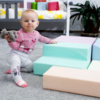 Soft Play 5 Foam Block Set - Light Pastel Corner Climber