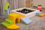 Soft Play 10 Foam Block Set - Light Multicolor Creativity