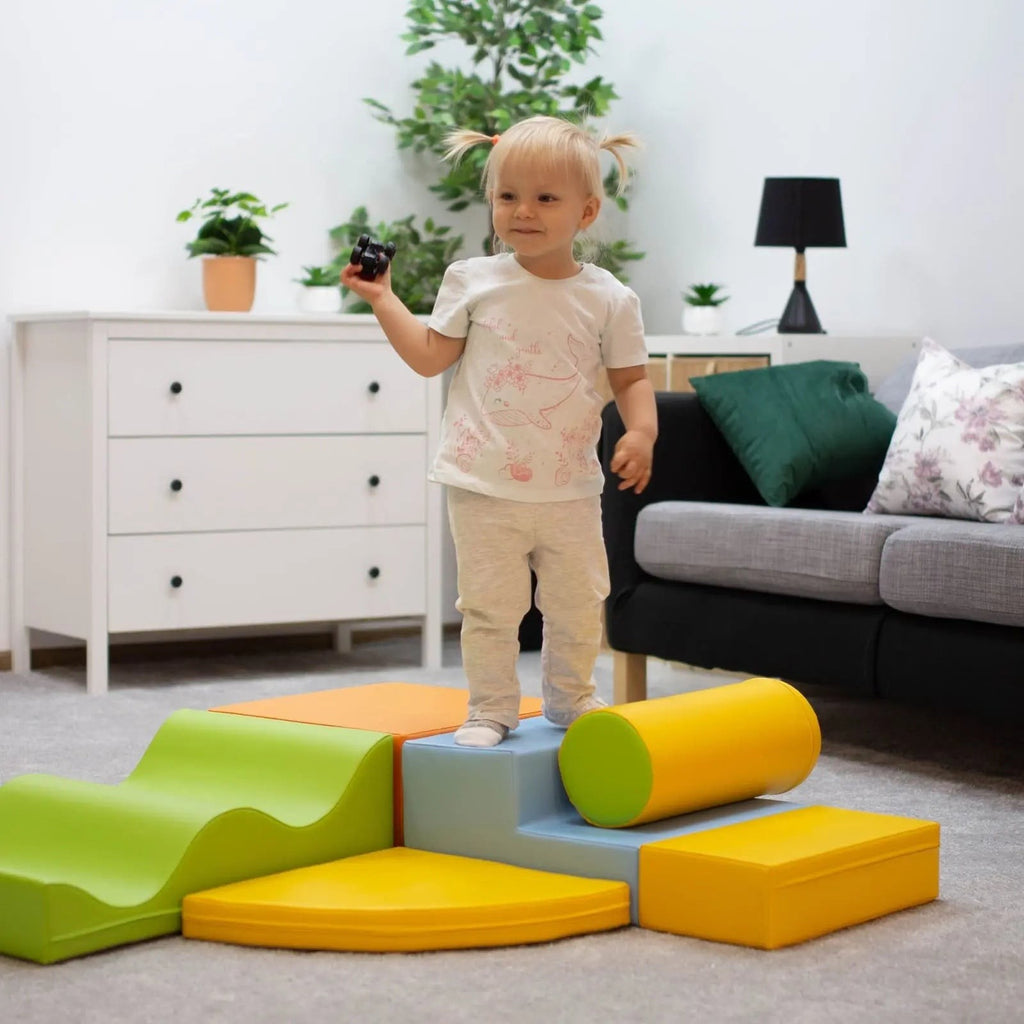Soft Play 6 Foam Block Set - Light Multicolor Explorer