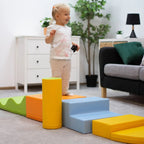 Soft Play 6 Foam Block Set - Light Multicolor Explorer