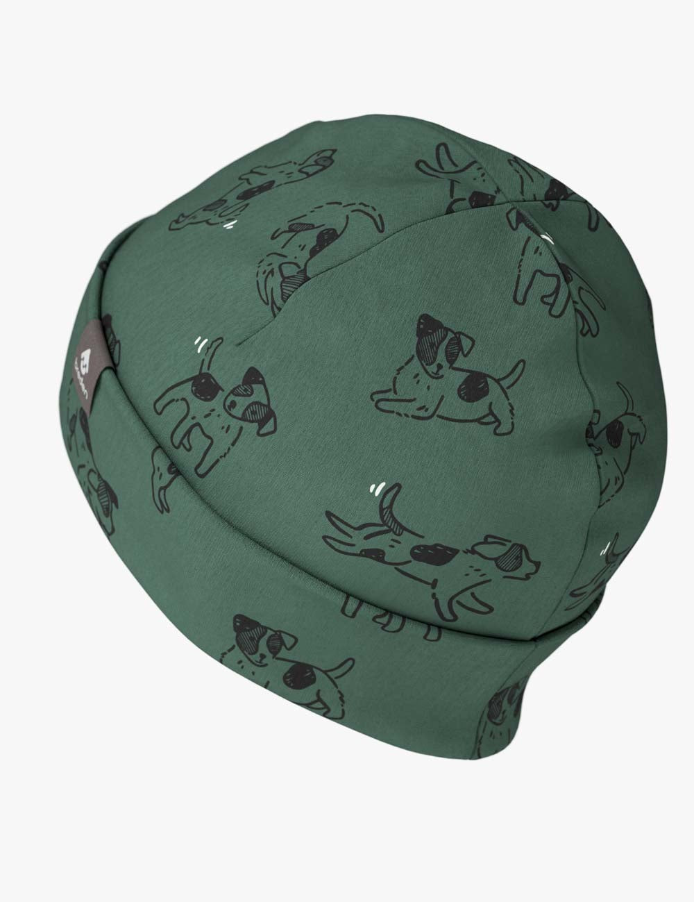 Kids Hat-Beanie For Autumn And Spring KLAUS - Green Dogs