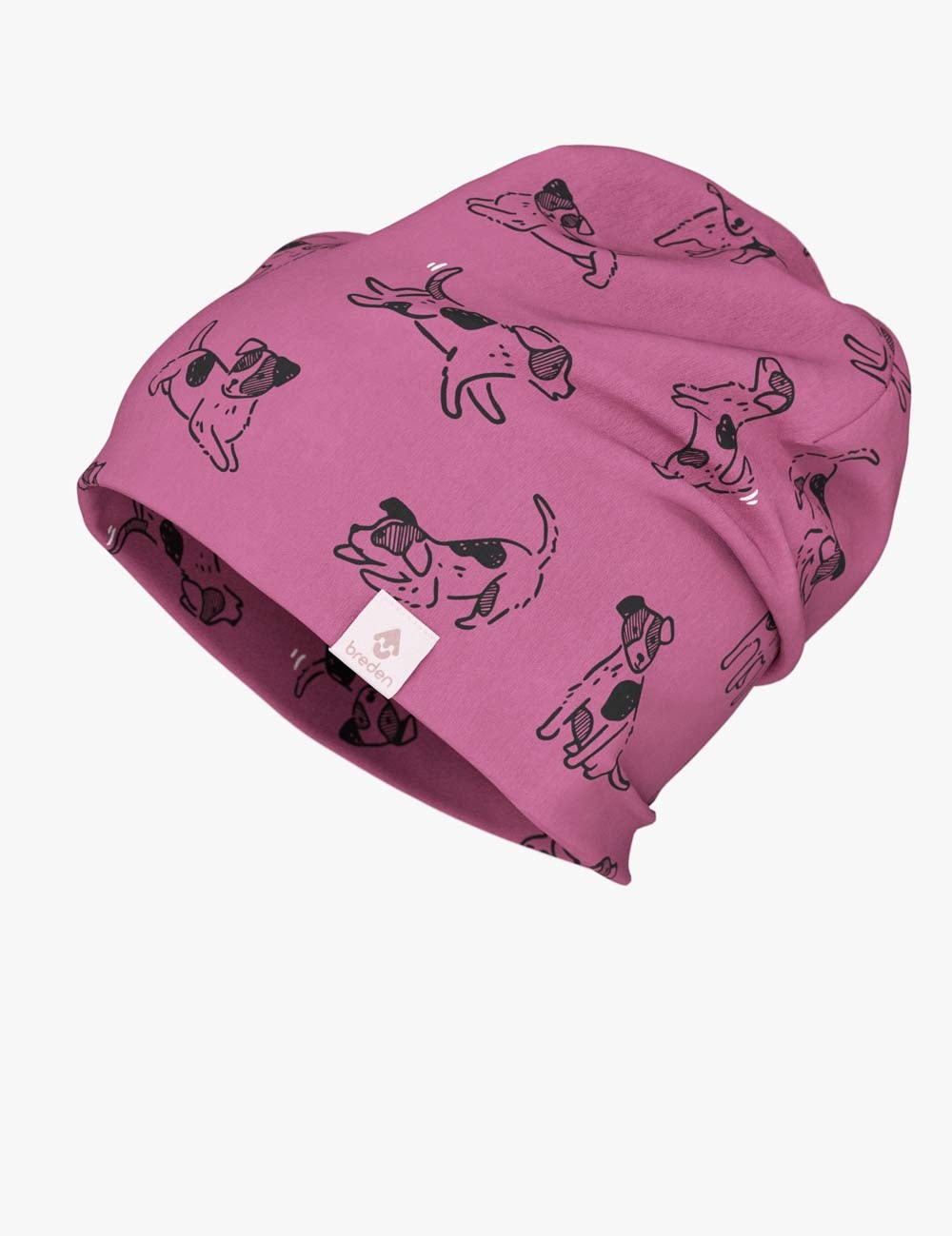 Kids Hat-Beanie For Autumn And Spring KLAUS - Pink Dogs
