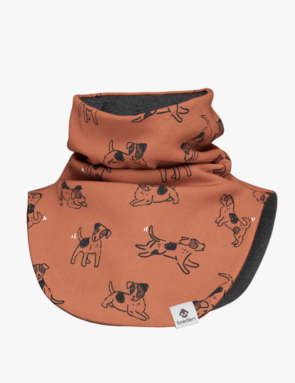 Kids Merino Neck Warmer MIKEL - Copper Dogs