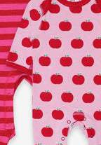 Baby-Strampler aus Bio-Baumwolle mit Apfel-Print und Streifen, 2er-Pack