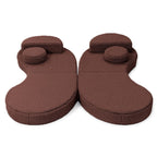 MeowBaby® Modular Sofa Coccolo for Kids – 6 Piece, Bearly Brown