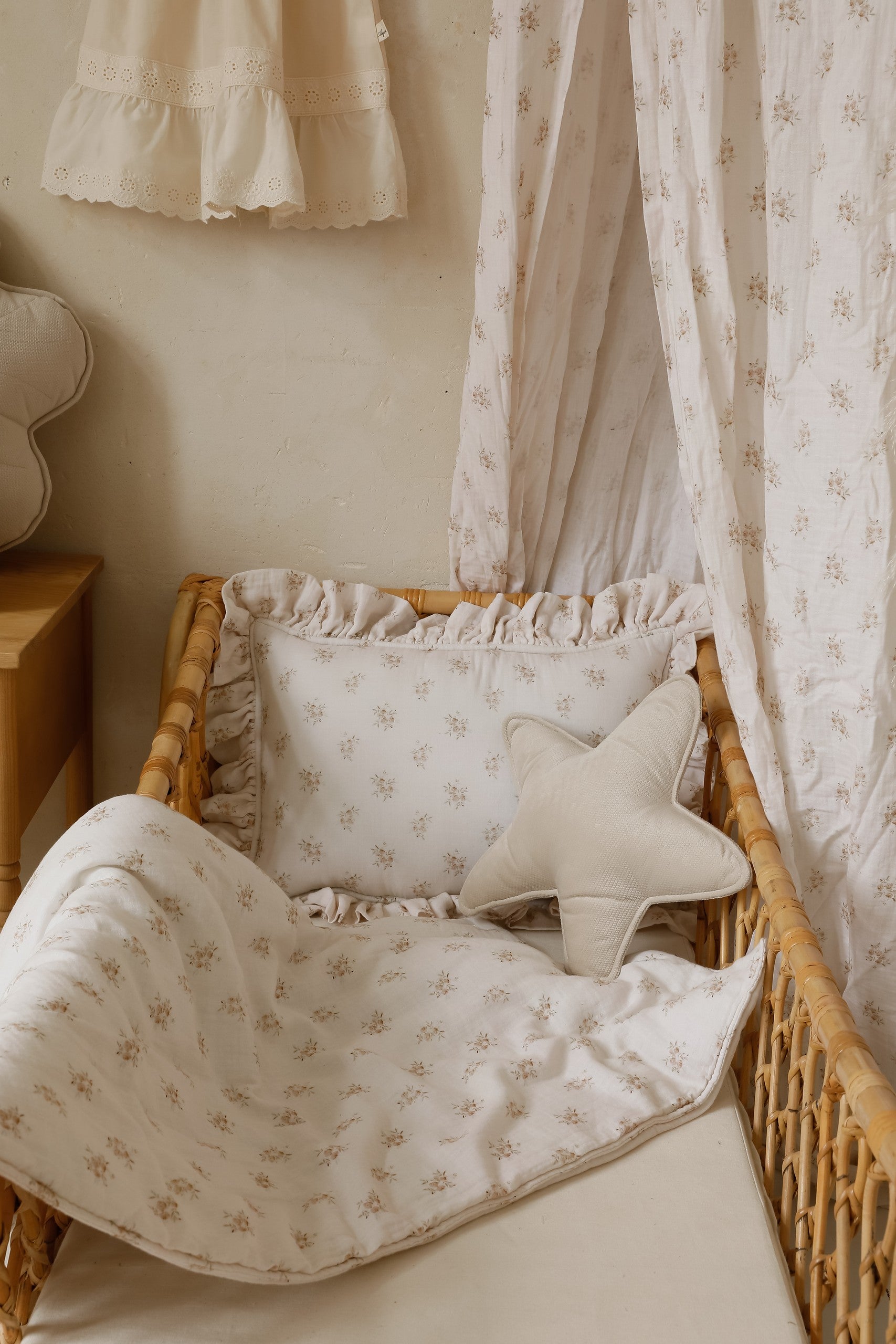 Muslin Baby Blanket + Pillow Set - Boho Flowers