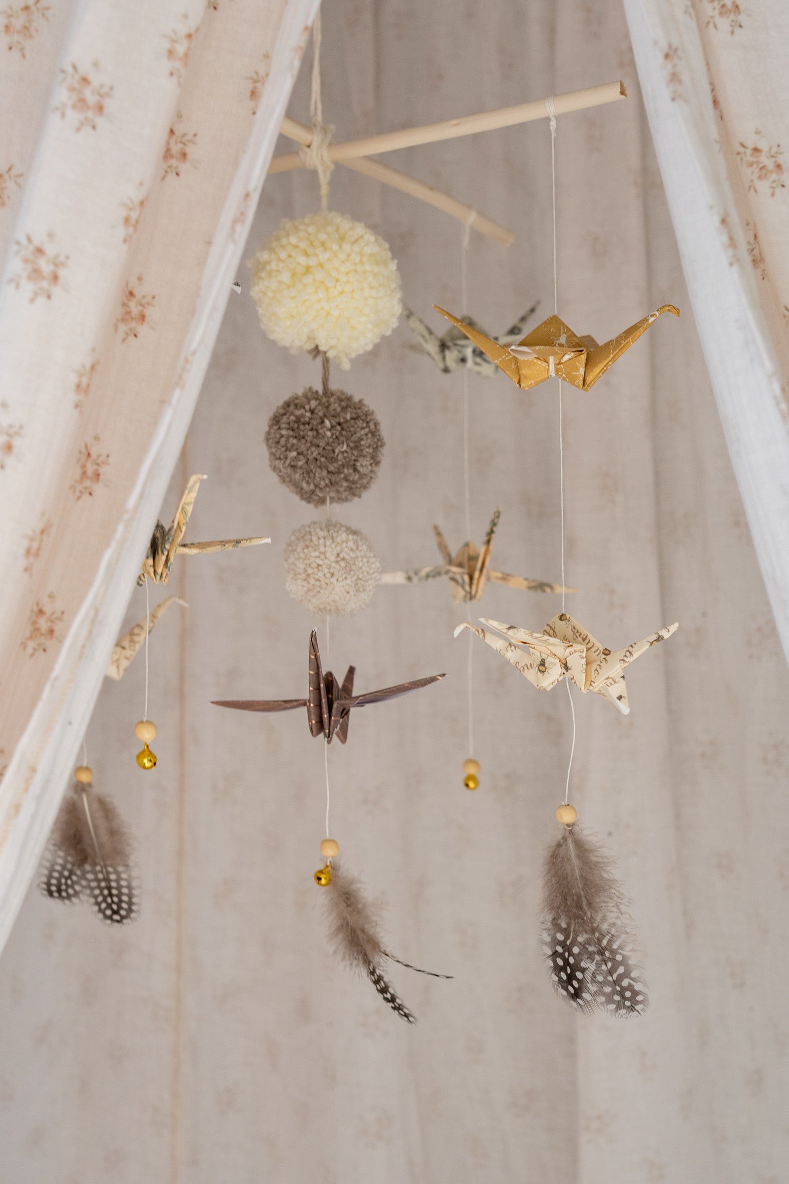 Origami Nursery Mobile - Gold Dust
