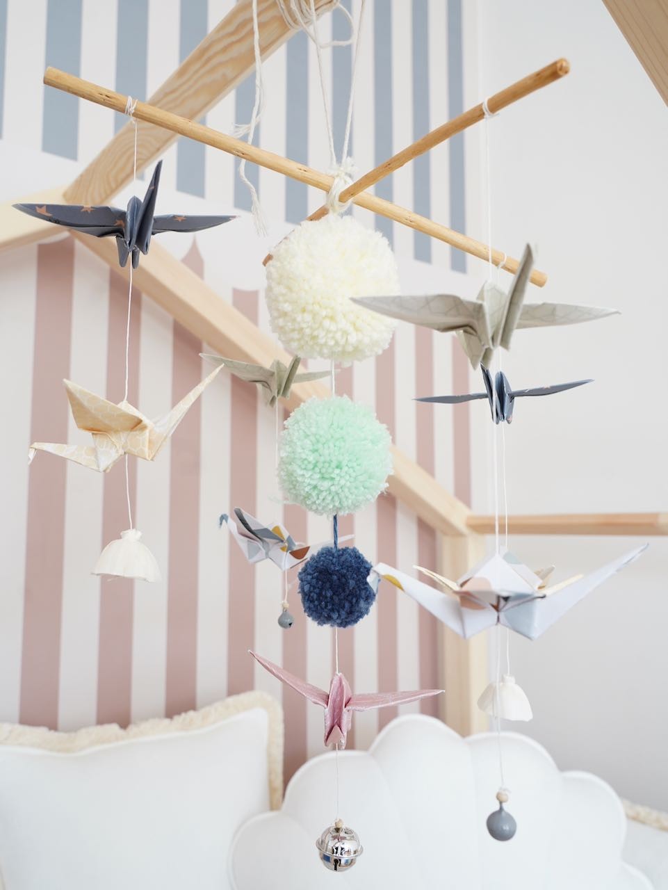 Origami Nursery Mobile - Pastel Colors