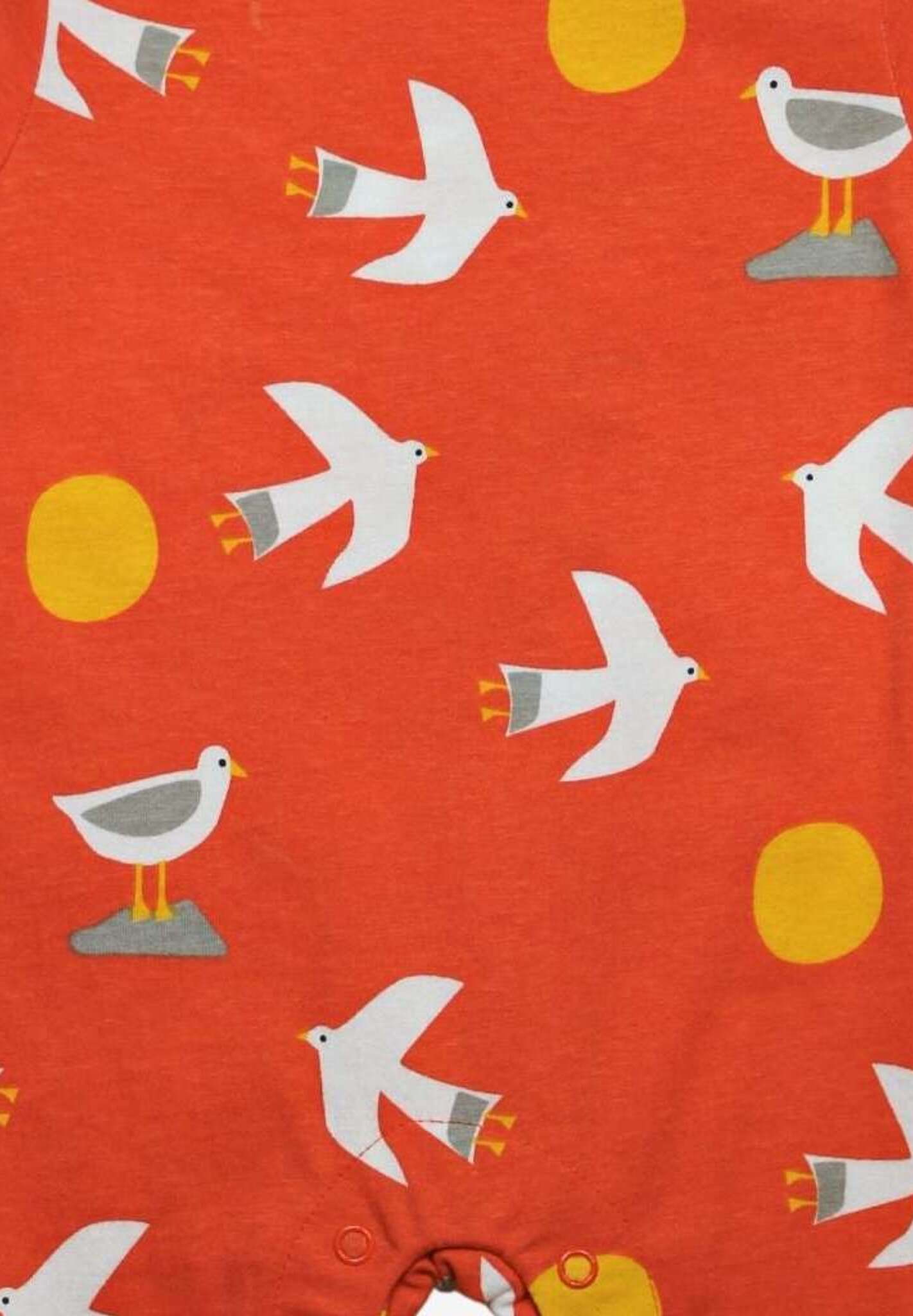 Barboteuse bébé en coton biologique avec appliqué mouette