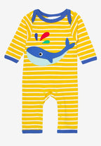 Body bébé en coton bio avec appliqué baleine