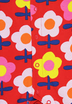 Baby-Strampler aus Bio-Baumwolle mit Füßen und Retro-Blumendruck