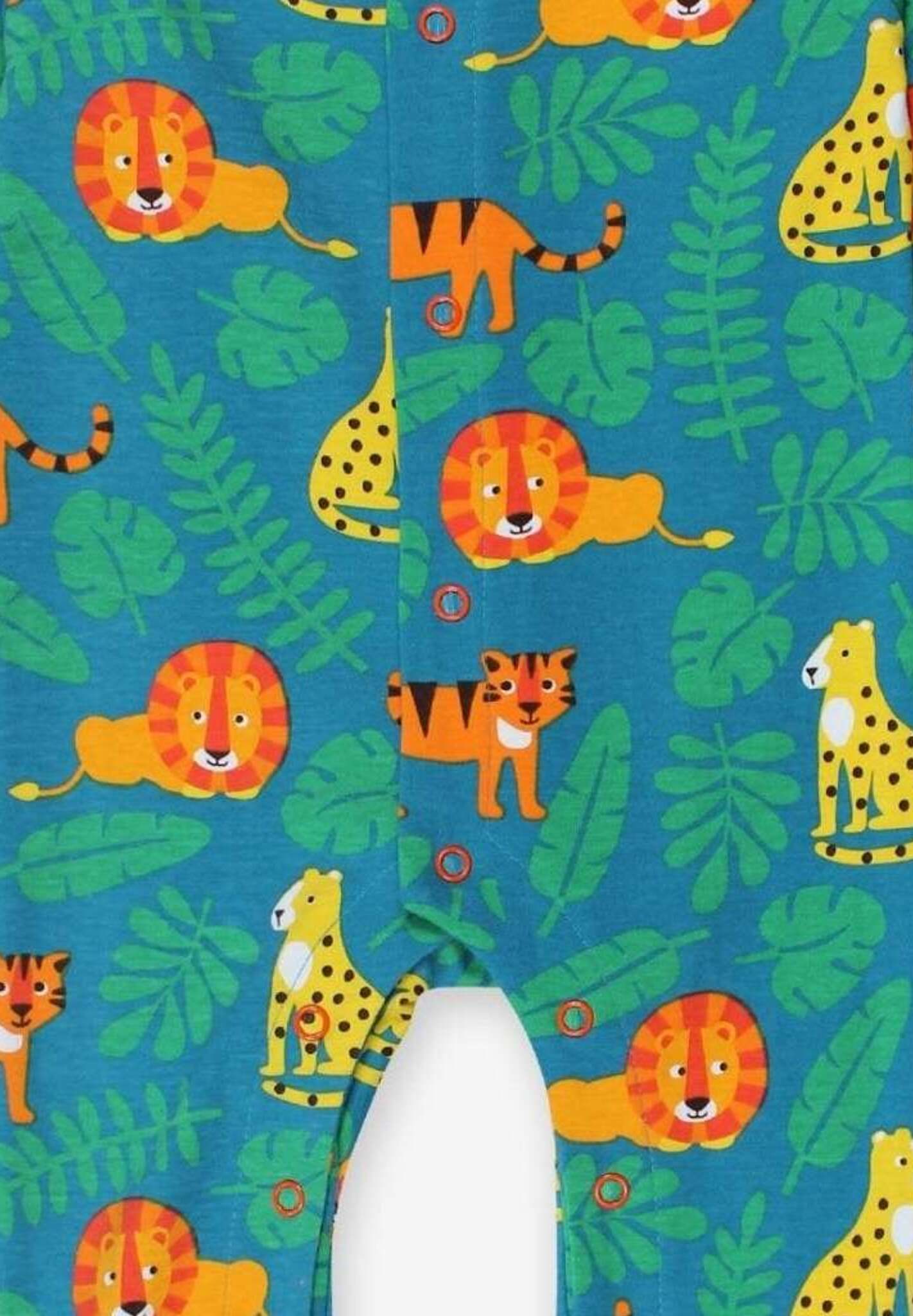 Body bébé en coton bio avec pieds et imprimé gros chat