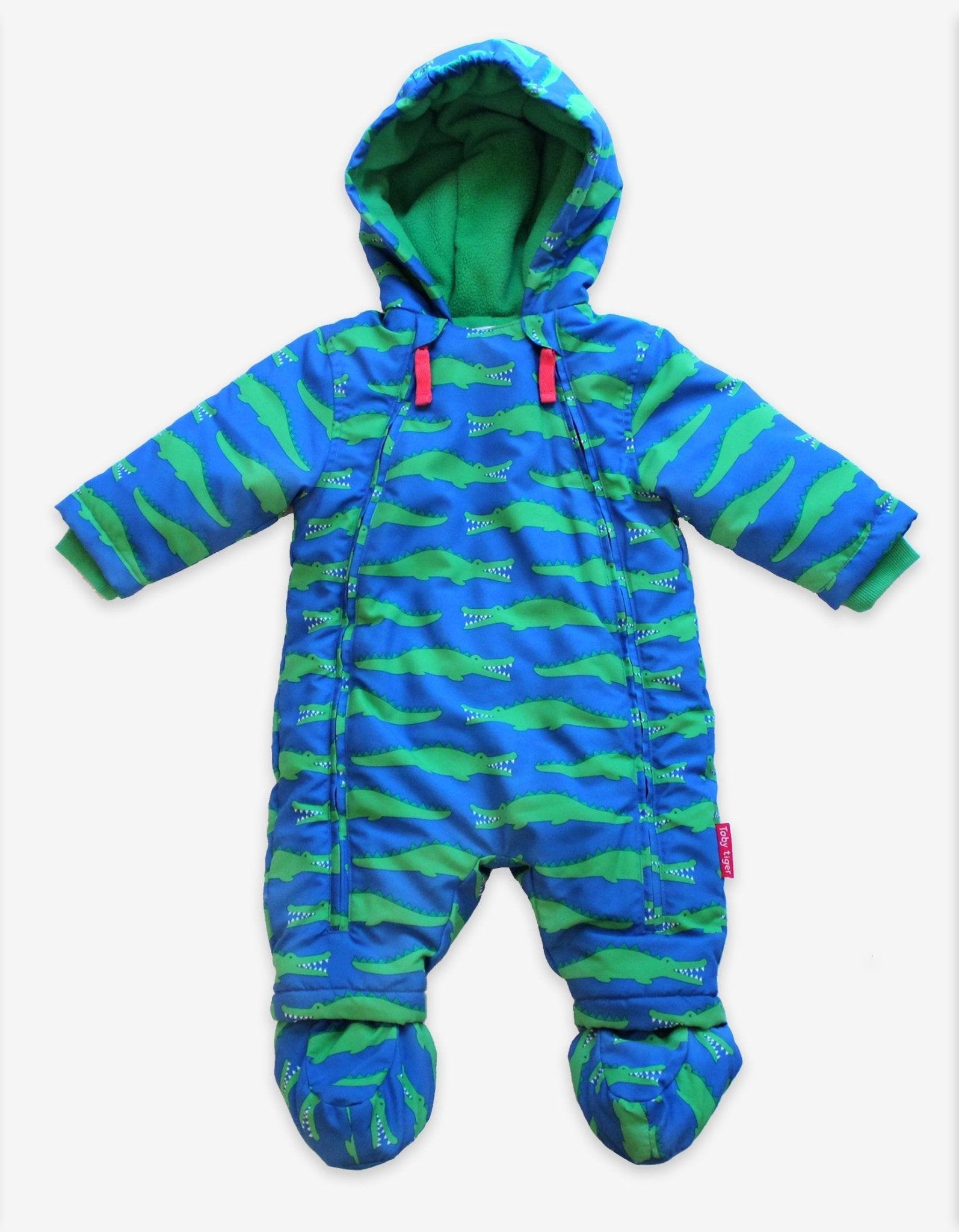 Baby-Schneeanzug mit Fleecefutter und Krokodil-Print, wasserdicht