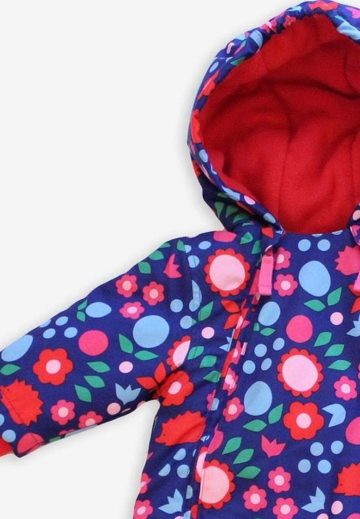 Baby-Schneeanzug mit Fleecefutter und Igelmuster, wasserdicht