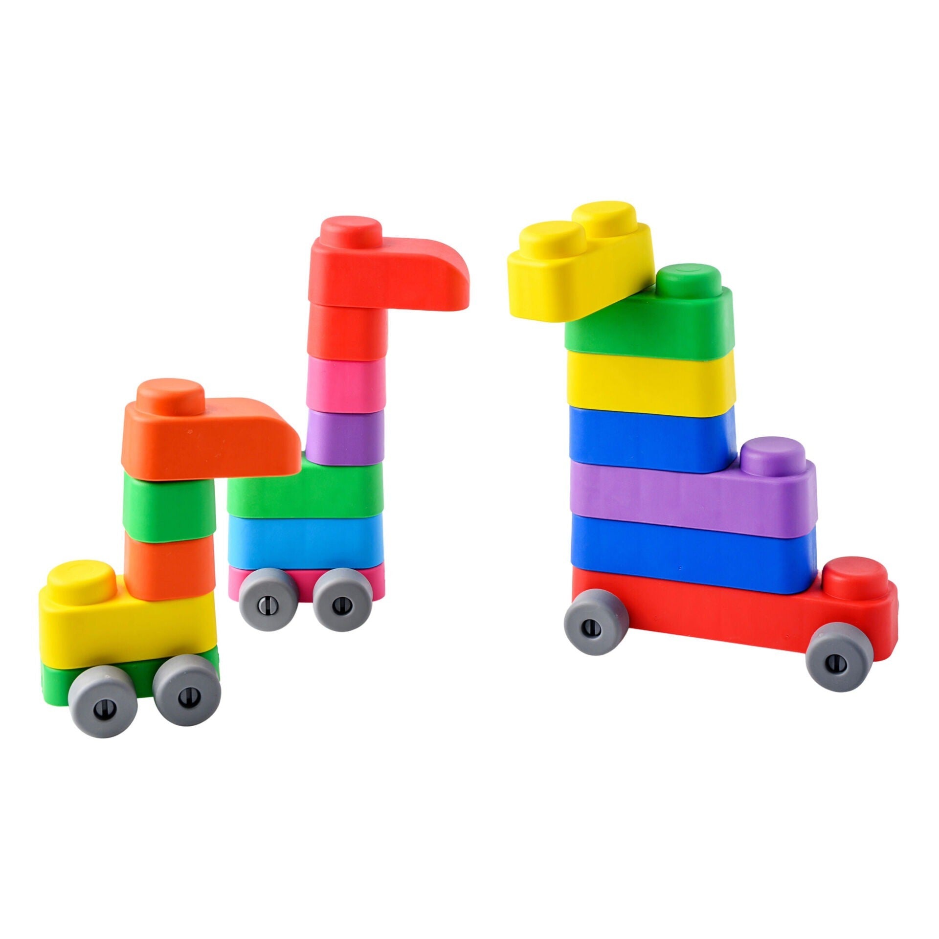 Soft Blocks Set With Wheels -33 pcs