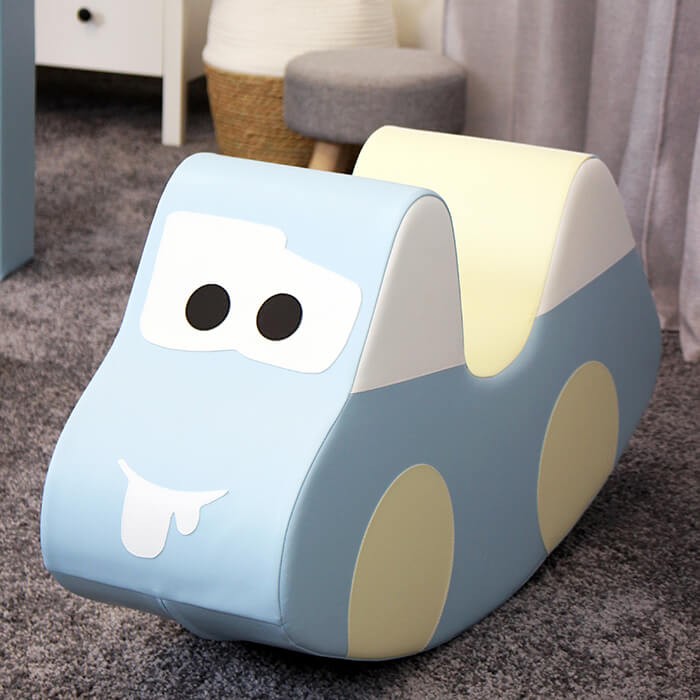 Soft Play Ride On Toy - Light Blue Car