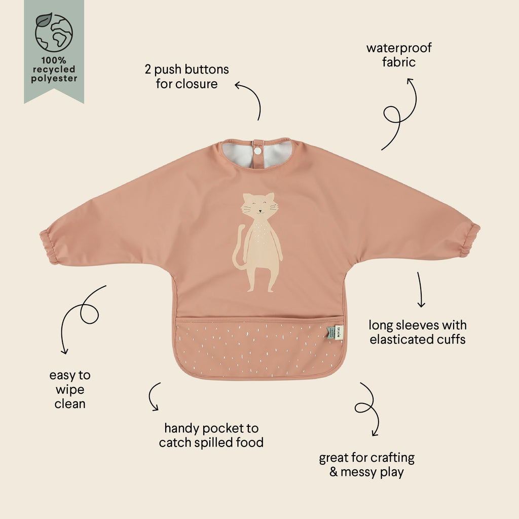 Waterproof Long Sleeve Bib - Mrs. Cat