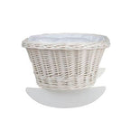 Wicker Rocking Cradle Mimi Light - White Bedding