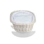 Wicker Rocking Cradle Mimi Light - White Bedding