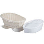 Wicker Rocking Cradle Mimi Light - White Bedding