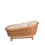 Wicker Rocking Cradle Mimi Natural - White Bedding